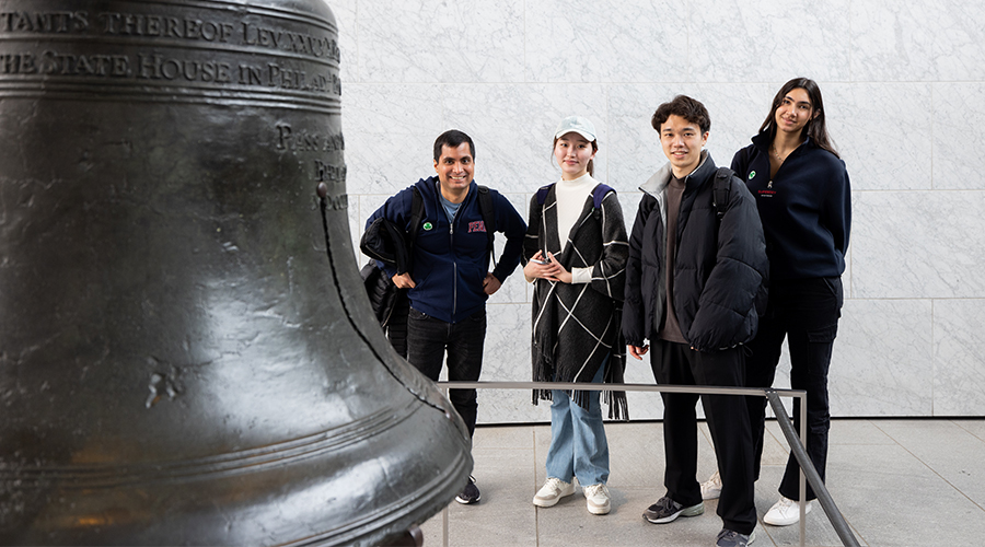 Photo of ELP students on campus