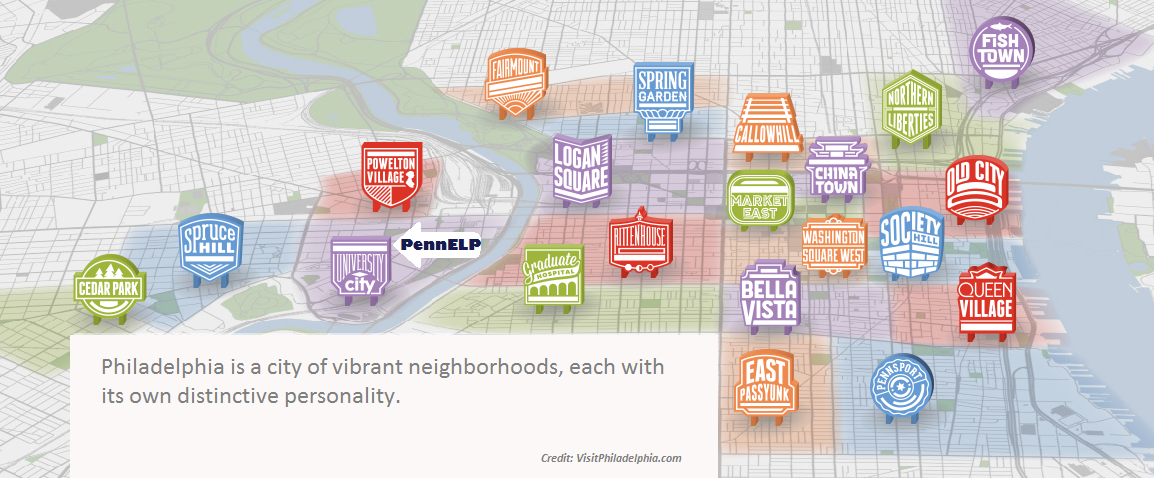 Philadelphia neighborhood map