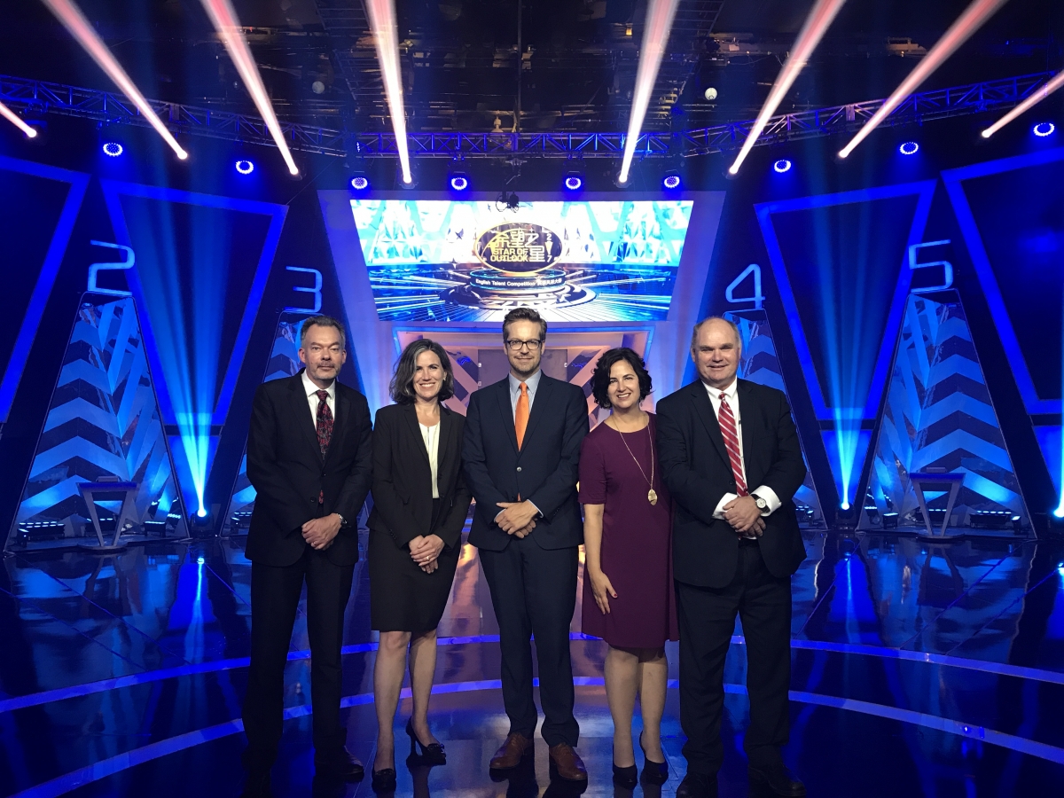 Star of Outlook Panel of Judges (left to right): Representatives from University of Edinburgh, University of Pennsylvania, Vanderbilt University, College of William and Mary, and Cornell University