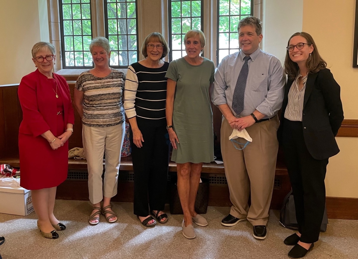 L-R: Nora Lewis, Donna Tomlinson, Connie Sams,  Judy Erk, Jack Sullivan, Sarah Grosik